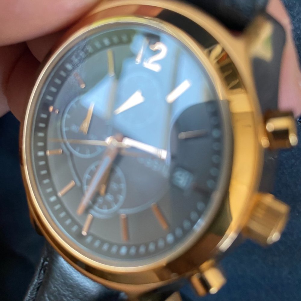 Men'sFossil Rose Gold Black Watch BQ2050 Like NEW - Picture 12 of 13